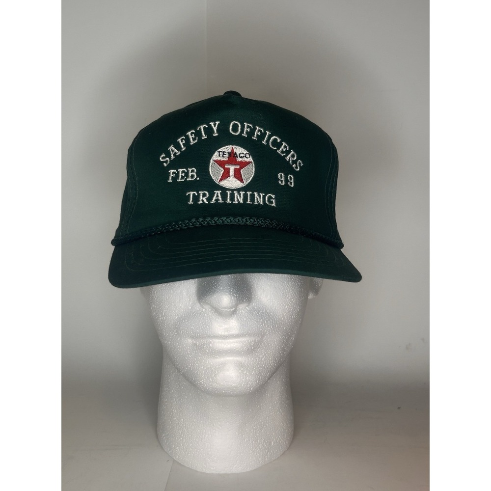 Vintage Texaco Safety  Truckers‎ Hats w/ Rope and Adjustable Snap Back.